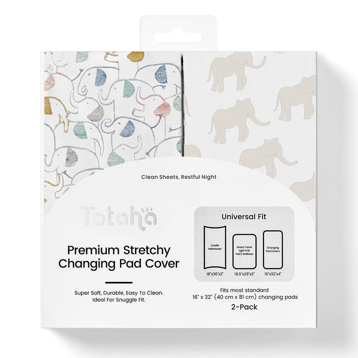 TotAha Changing Pad Covers - Buffalo & Color Block