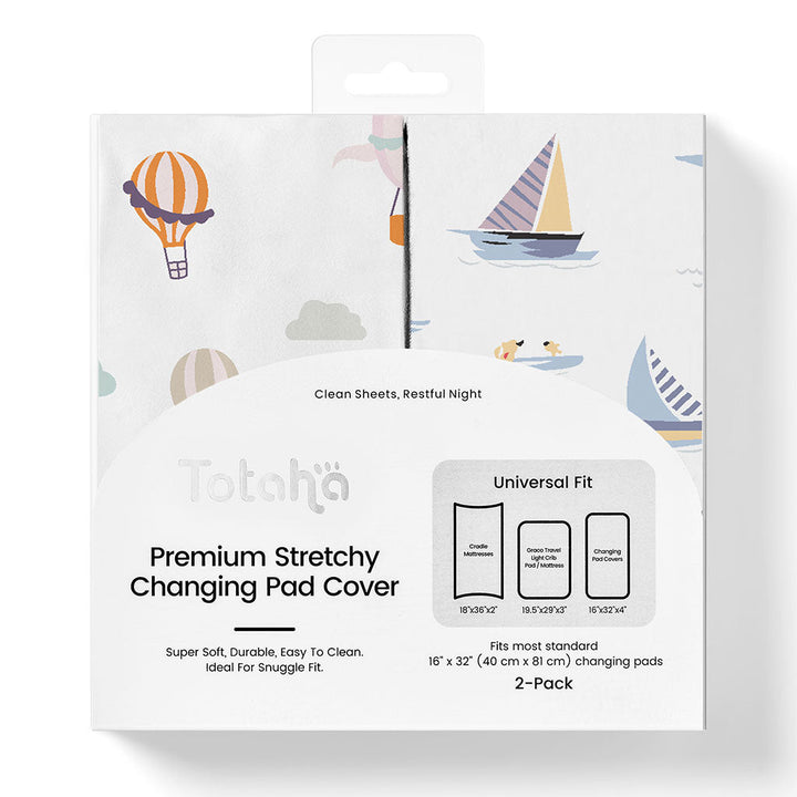 TotAha Changing Pad Covers - Rainbow & Tie Dye