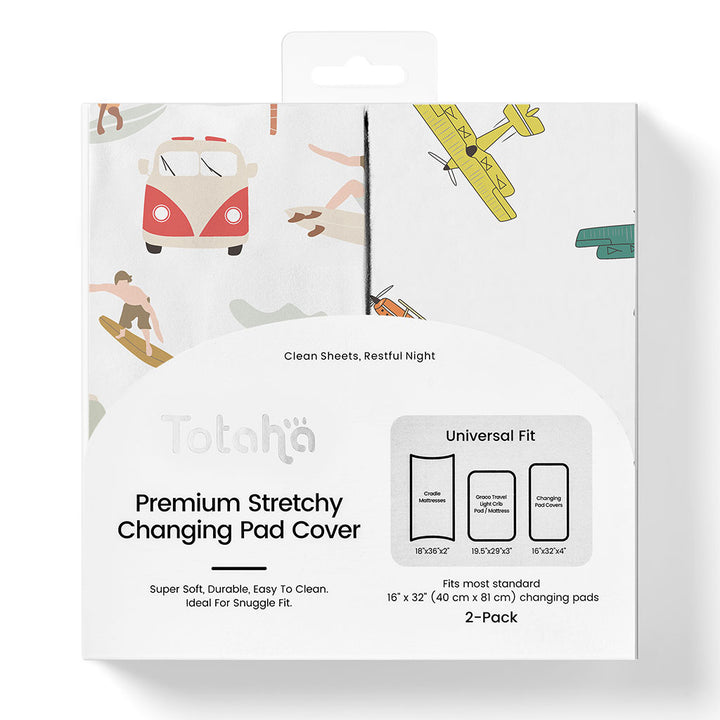TotAha Changing Pad Covers - Air Balloon & Sailboat