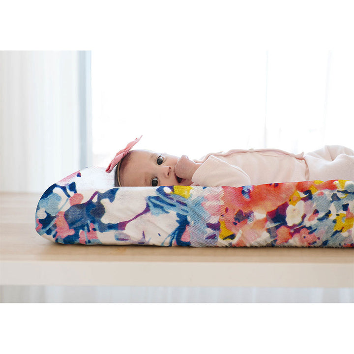 TotAha Changing Pad Covers - Meredith Allover Floral & Pale Pink Flowers