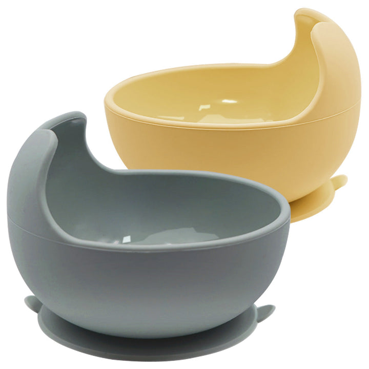 TotAha Silicone Suction Baby Bowl - Tradewinds & Mineral Yellow